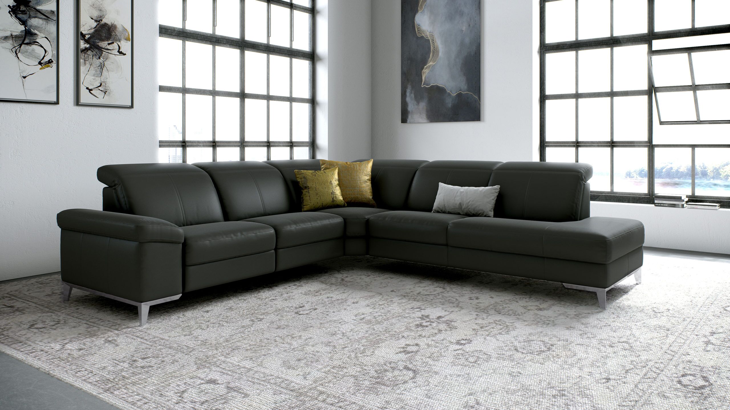 Cadini Modular Sectional Sofa with rotating seat by ROM - Image 6