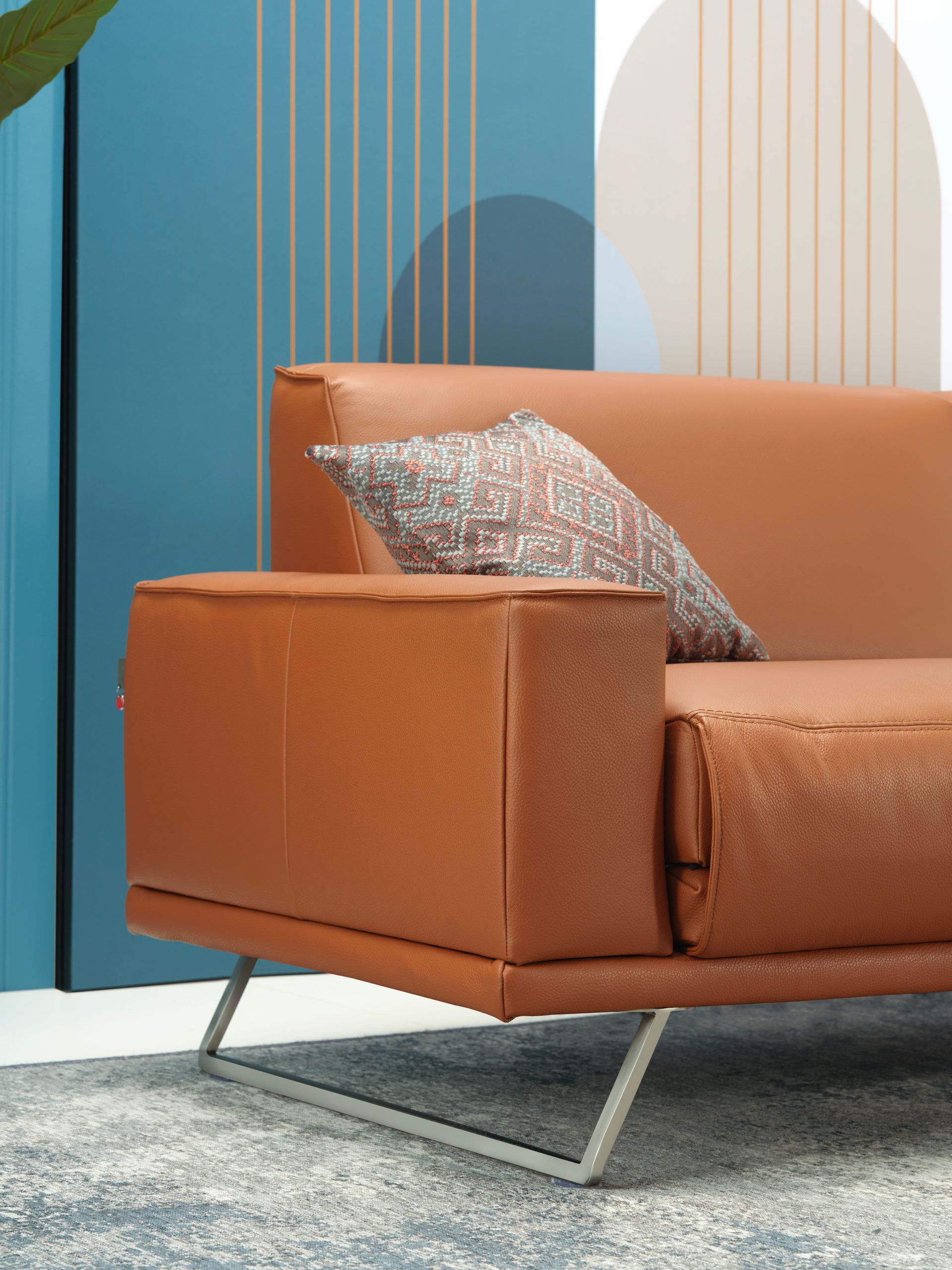 Mellow sofa by ROM in Nevio - Passion fabric