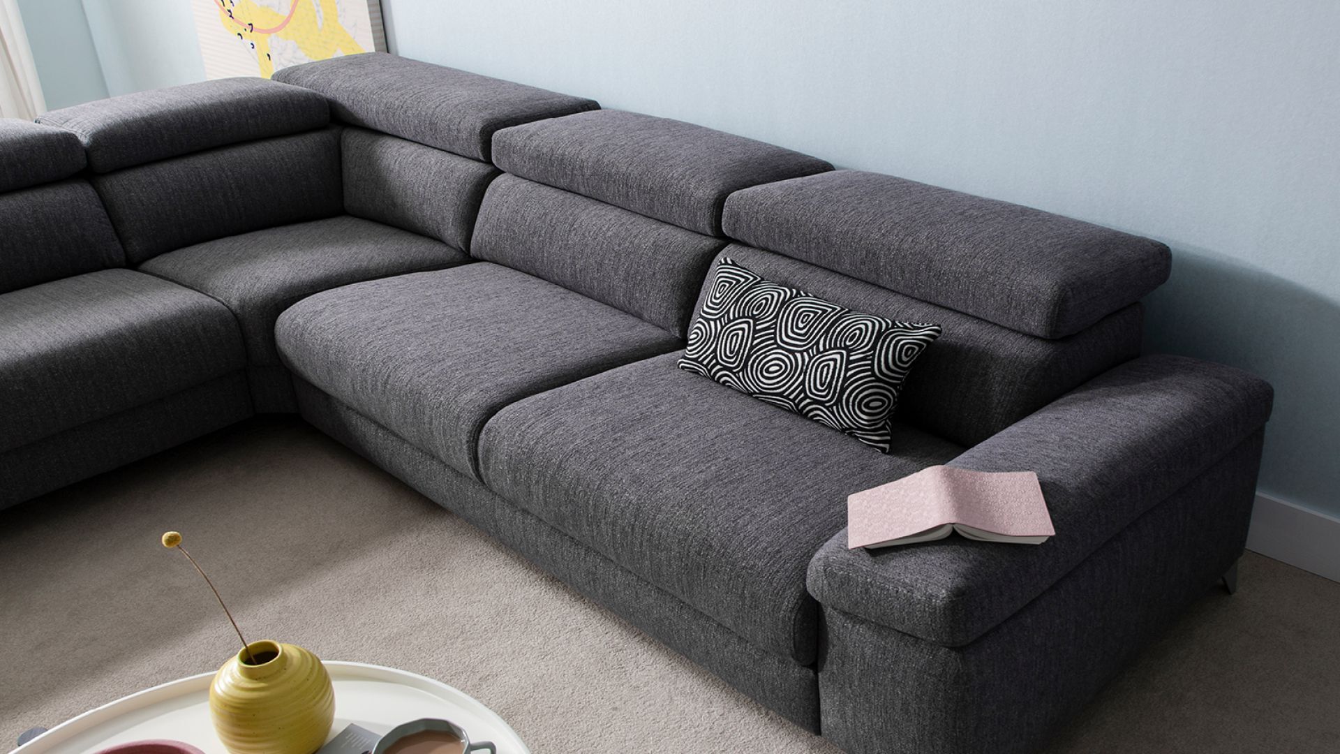 Silenos Modern corner sofa with recliners by ROM - Image 4