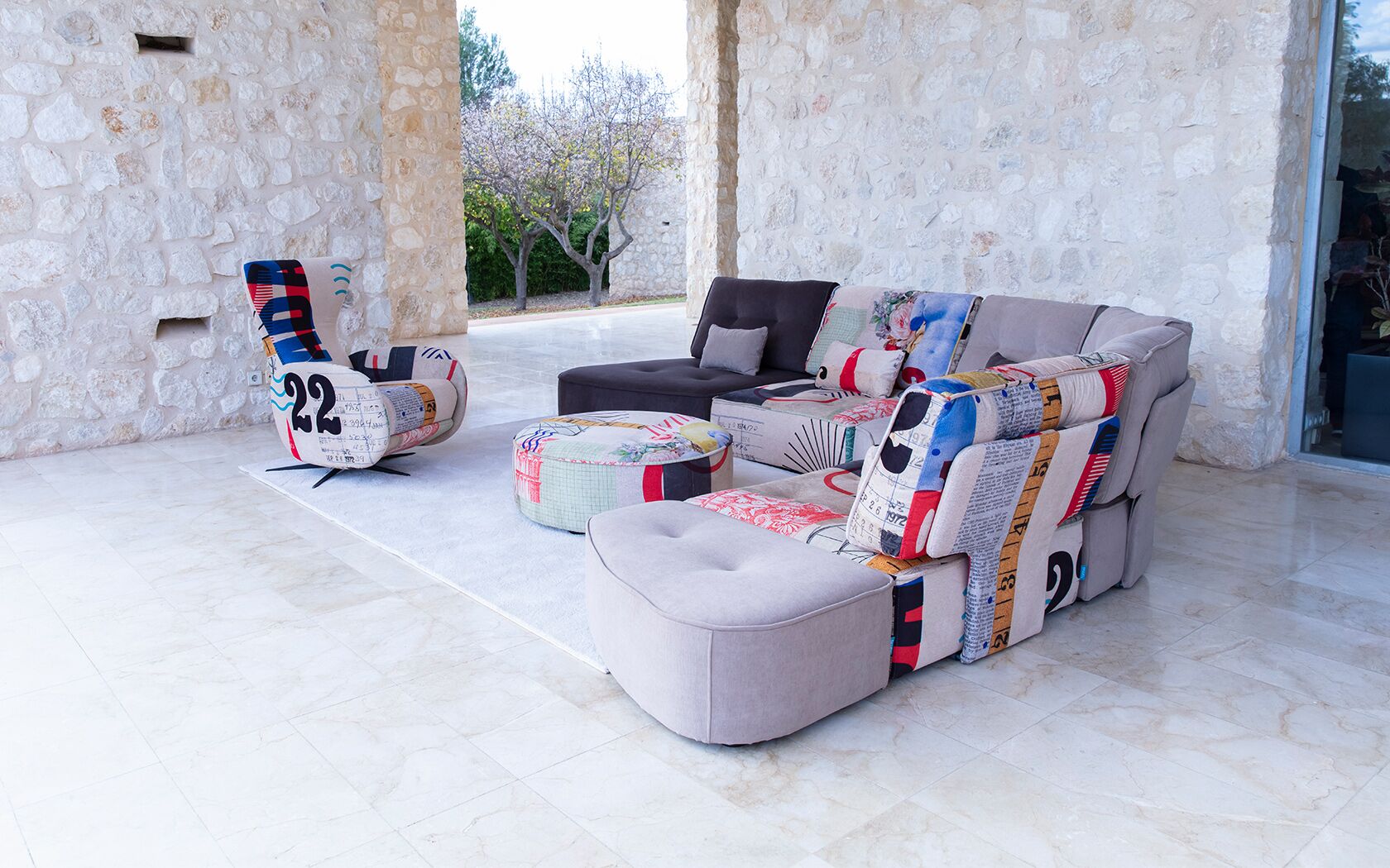 Arianne Plus Corner Modular Sofa by Fama Living