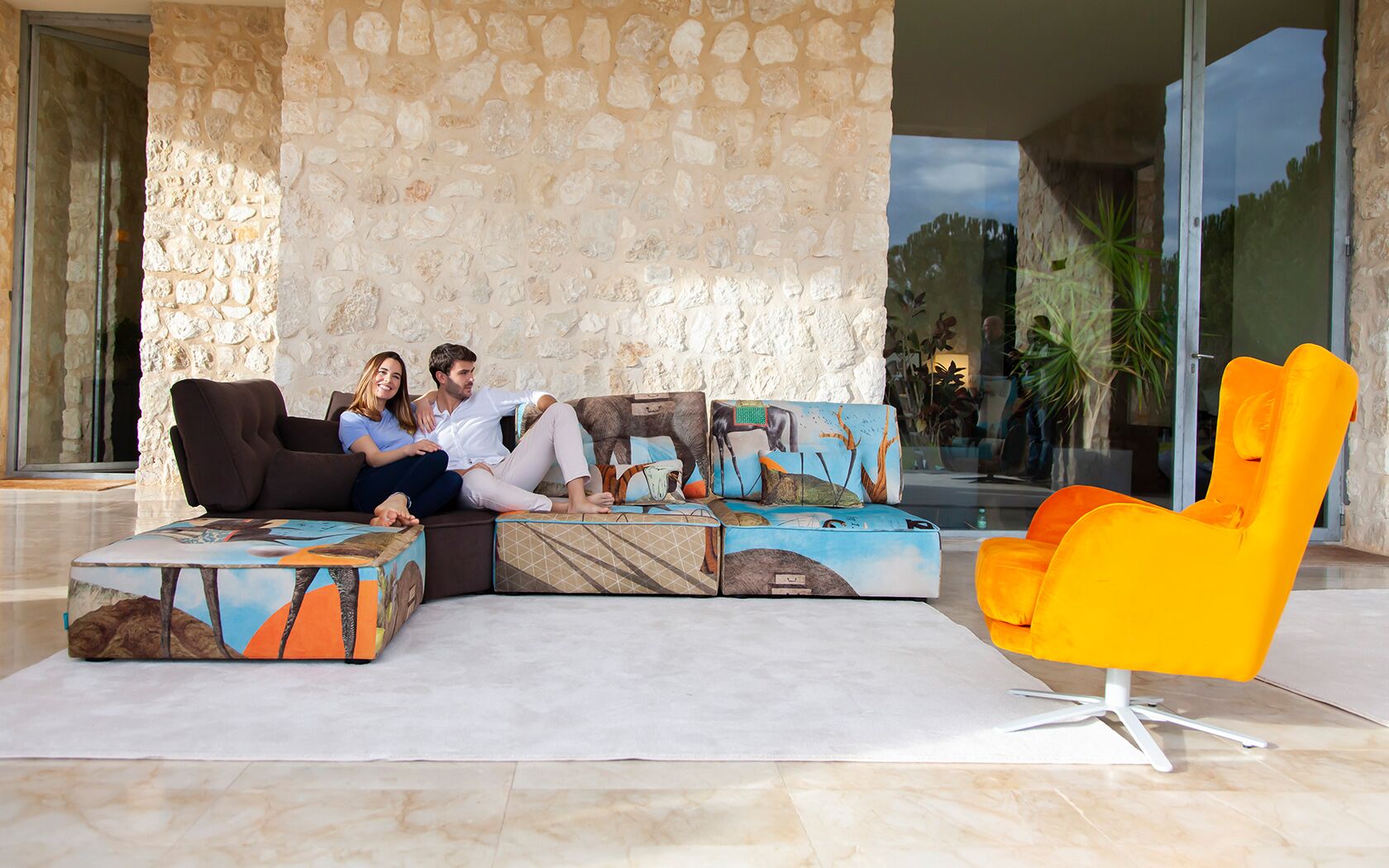 Arianne Plus Corner Modular Sofa by Fama Living