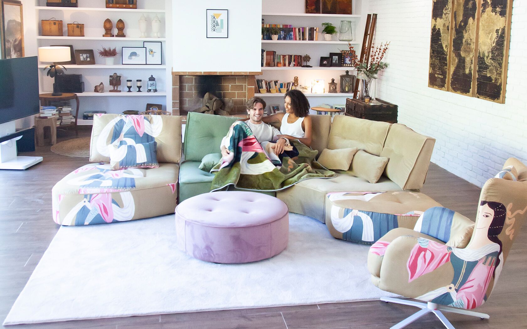 Arianne Plus Corner Modular Sofa by Fama Living