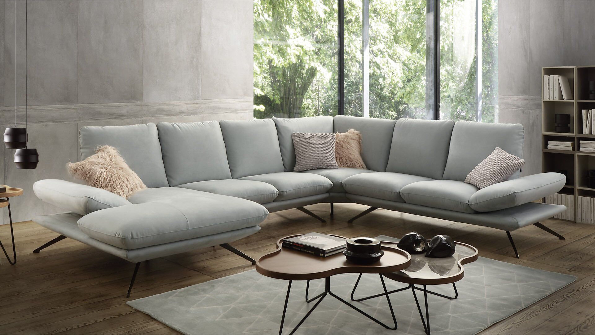 Green Leather Sectional Sofa | Remodern Living