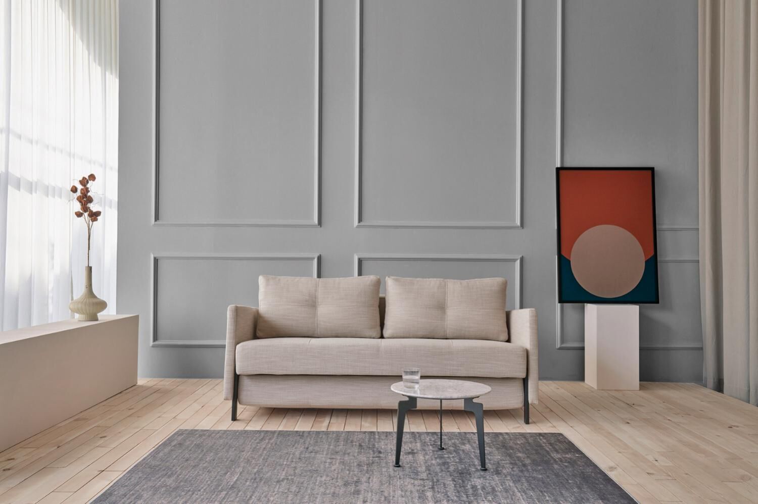 Cubed Queen Size Sofa Bed With Arms