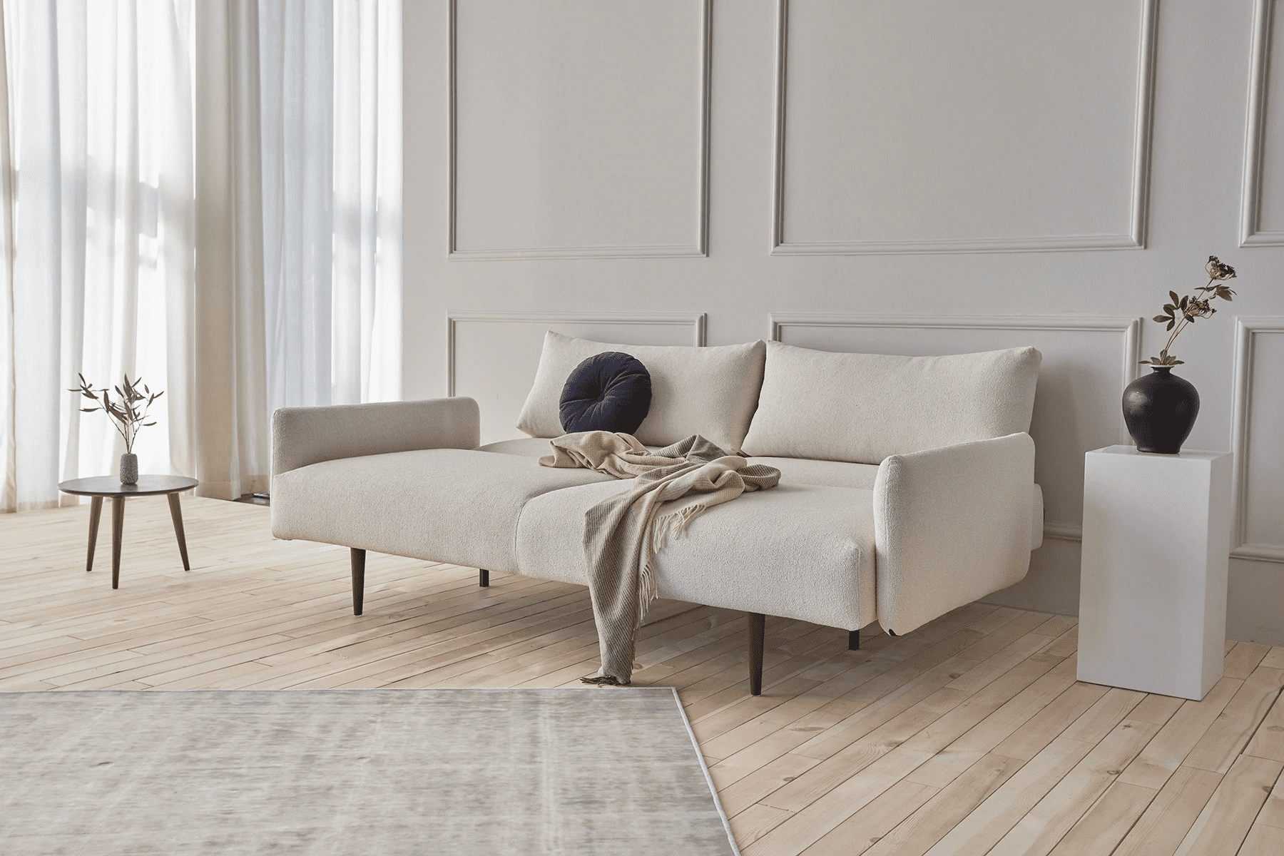 Frode Dark Styletto Sofa Beds By Innovation - Image 3