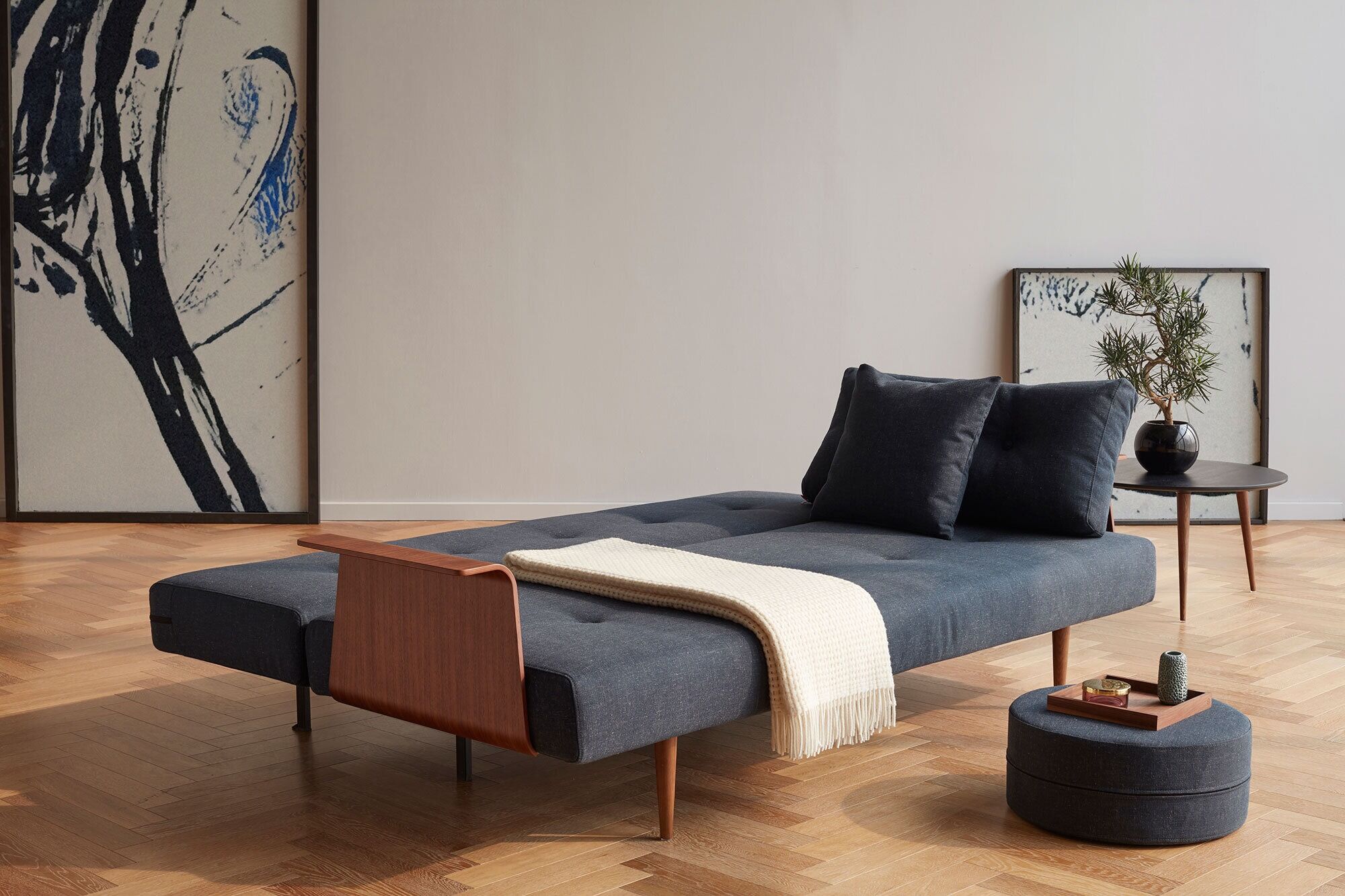 Recast Plus Sofa Bed Dark Styletto By Innovation
