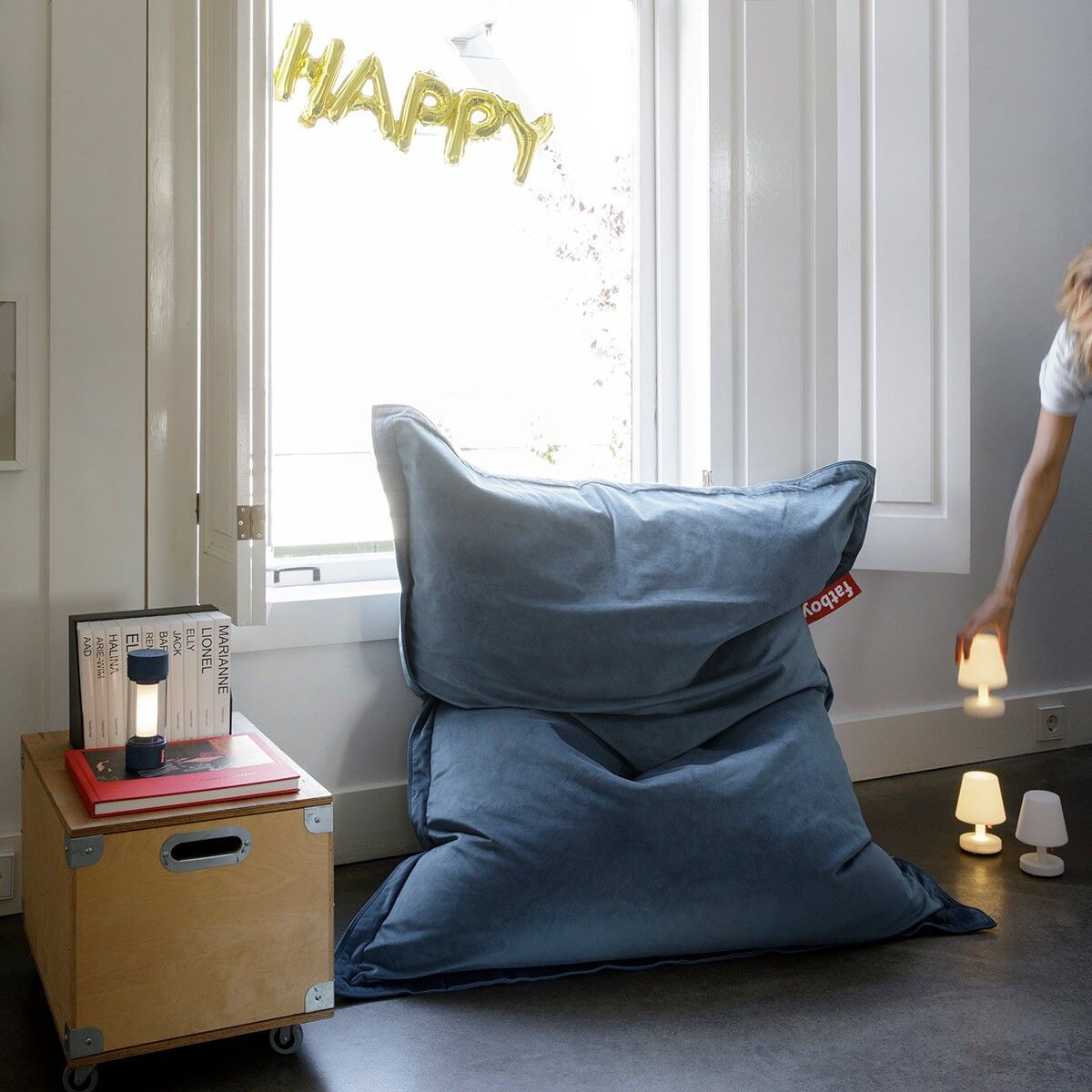 FATBOY Original Slim Recycled Velvet Bean Bag