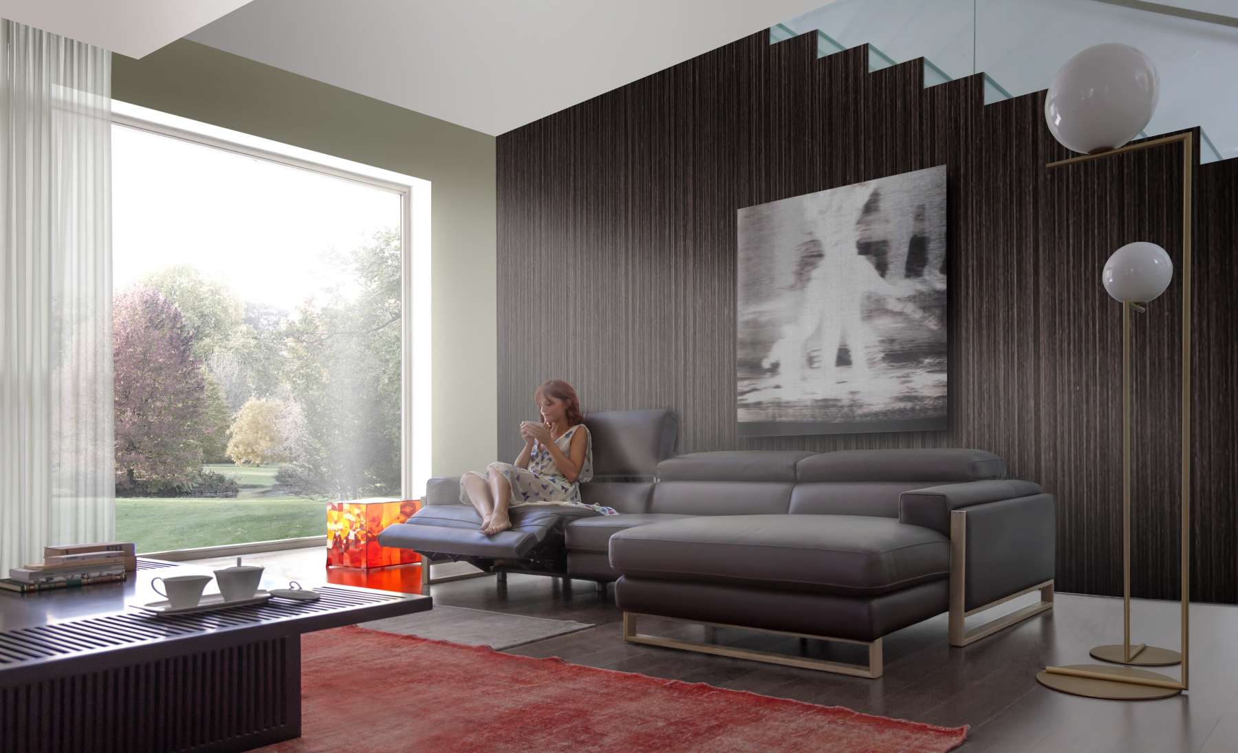 ROMEO sofa - chaise by Nicoletti, made in Italy - Image 2