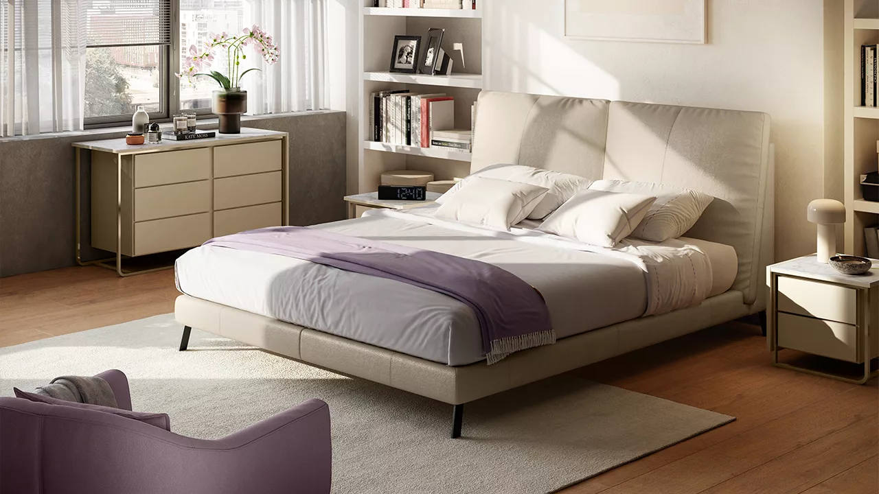 New York Soft Leather Bed