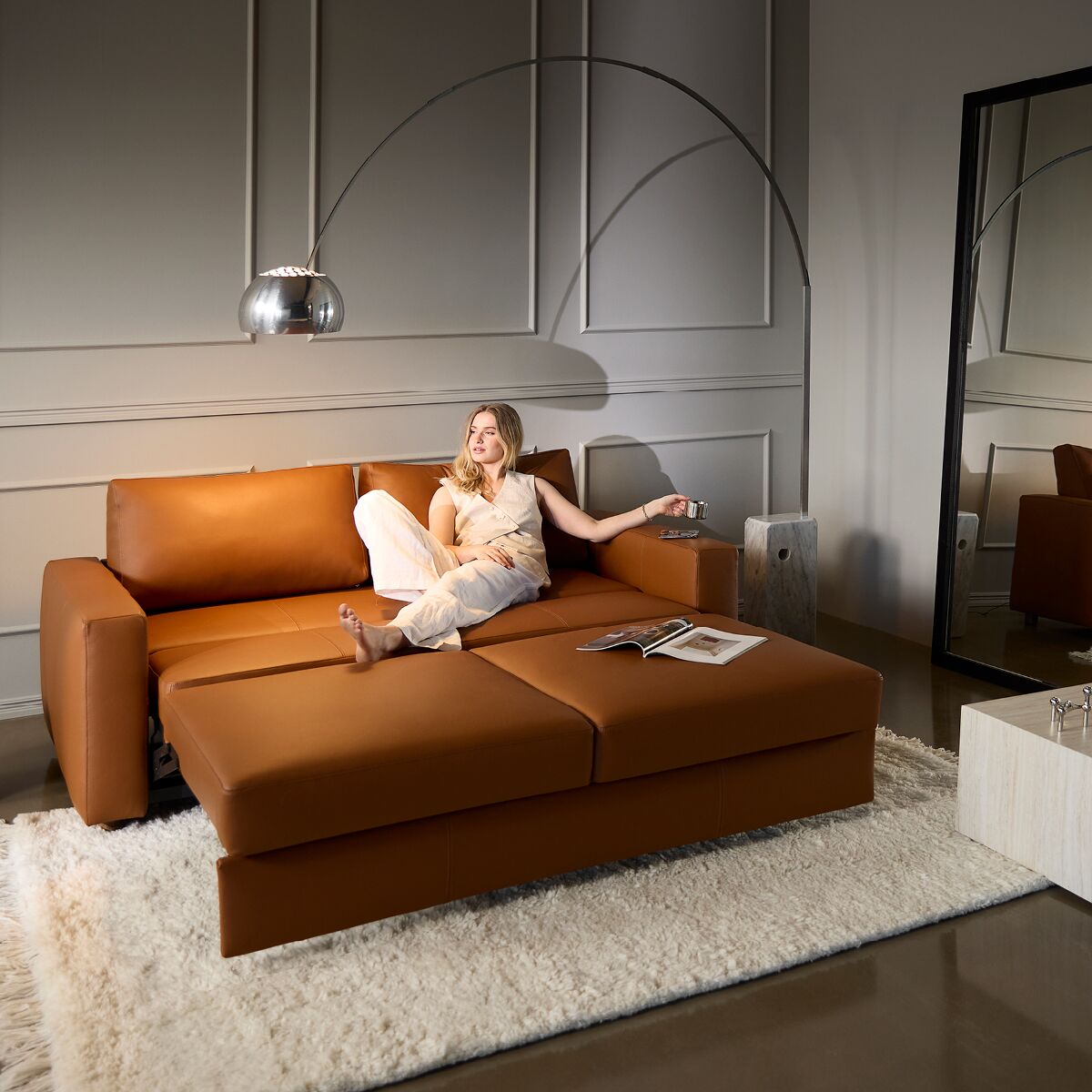 Neah Concept Queen Size Sofa Bed With Arms By Innovation - Image 5